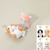 Stuffed Cat Plush Doll Keychains Kids Toy - Assorted
